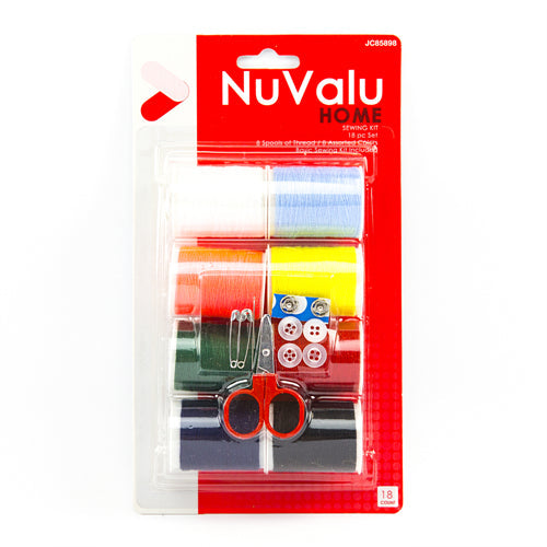 NUVALU SEWING THREAD 8PCS KIT W/ASST.COLORS (SKU #14098)