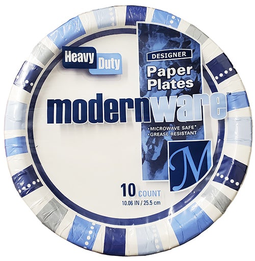 MODERN #70055 COATED PAPER PLATE 10CT 10.25 IN.