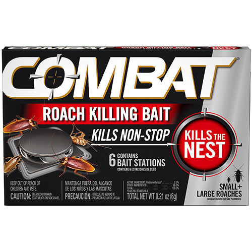 COMBAT ROACH BAIT 6CT SMALL & LARGE (SKU #11481)