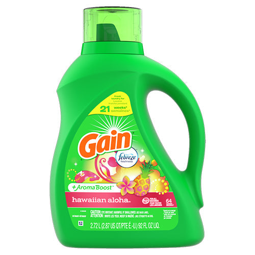 GAIN LIQ DETERGENT 92OZ HAWAIIAN ALOHA (SKU #11609)