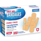 LUCKY 100CT ASSORTED SIZE BANDAGES #4100