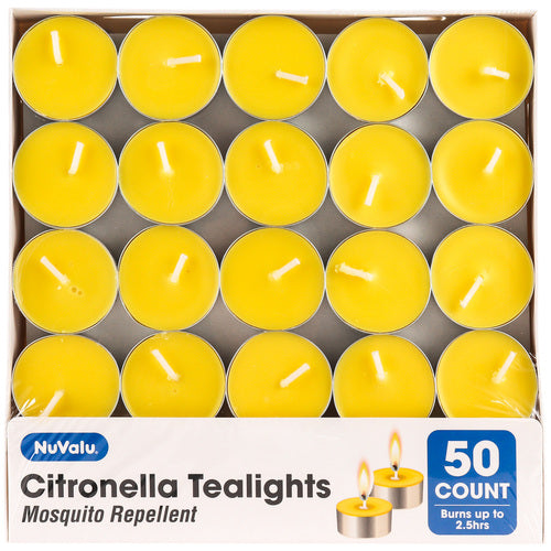 NUVALU TEALIGHT CITRONELLA CANDLE 50CT (SKU #14073)
