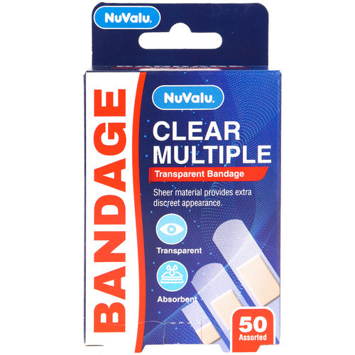 NUVALU BANDAGE CLEAR 50PC ASST (SKU #40027)