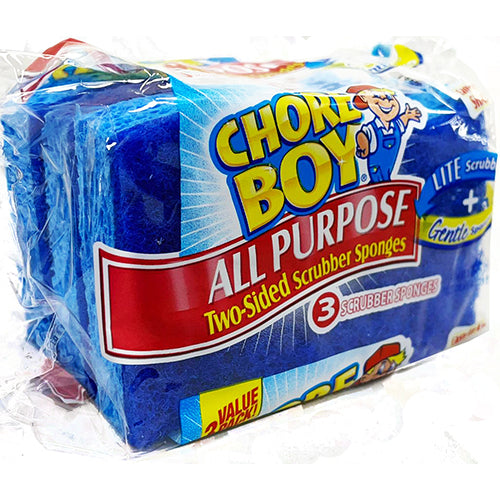 CHORE BOY SCRUBBER SPONGE 3PK ALL PURPOSE (SKU #12238)