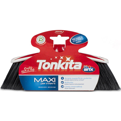 TONKITA #4 TK610 & 4 TK06 MAXI INDOOR BROOM 52" RED HANDLE (SKU #12269)