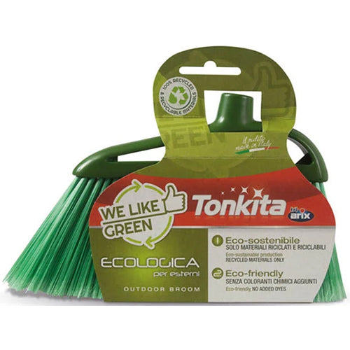 TONKITA #4 TK672 & TK674 ECO GREEN OUTDOOR BROOM W/GREEN (SKU #12390)