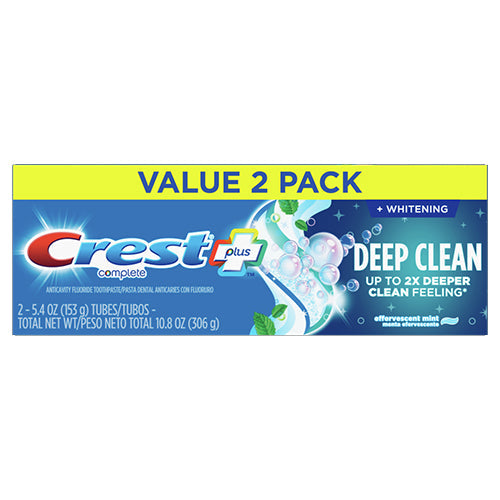 CREST TOOTHPASTE 2PK 5.4oz DEEP CLN (SKU #12734)