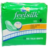 FEELSILK PADS W/WINGS-18CT SUPER