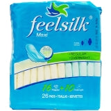 FEELSILK PADS W/WINGS-26CT REG/OVERNIGHT