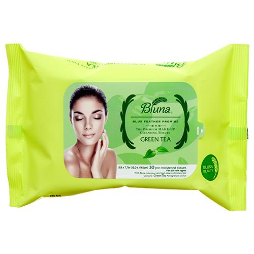 BLUNA MAKE-UP CLEANSING TISSUE-GREEN TEA 30CT