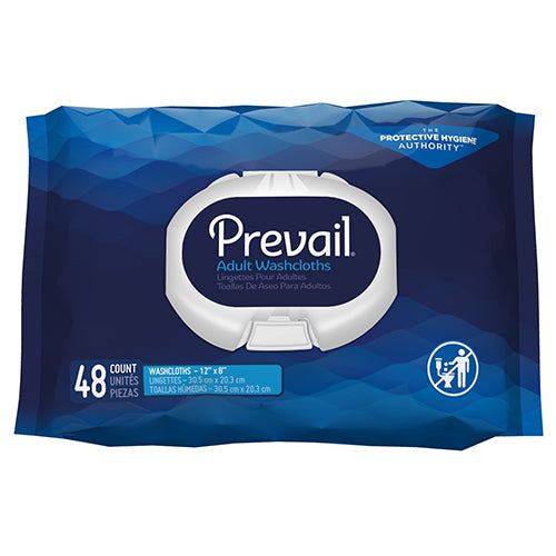 PREVAIL WASH CLOTH 48CT UNSCENTED (SKU #14025)