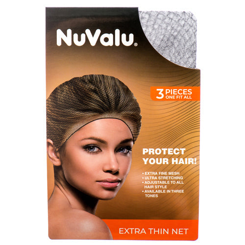 NUVALU HAIR THIN NET 3PCS BLACK (SKU #60025)