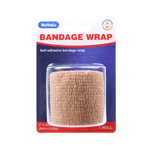 NUVALU BANDAGE COHESIVE 2 IN X 5 YDS BEIGE (SKU #40002)