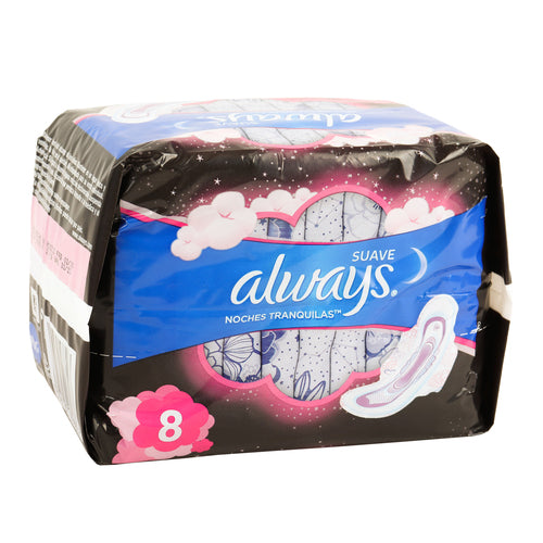 ALWAYS PADS 8CT MAXI NOCHES TRANQUILA (SKU #10711)