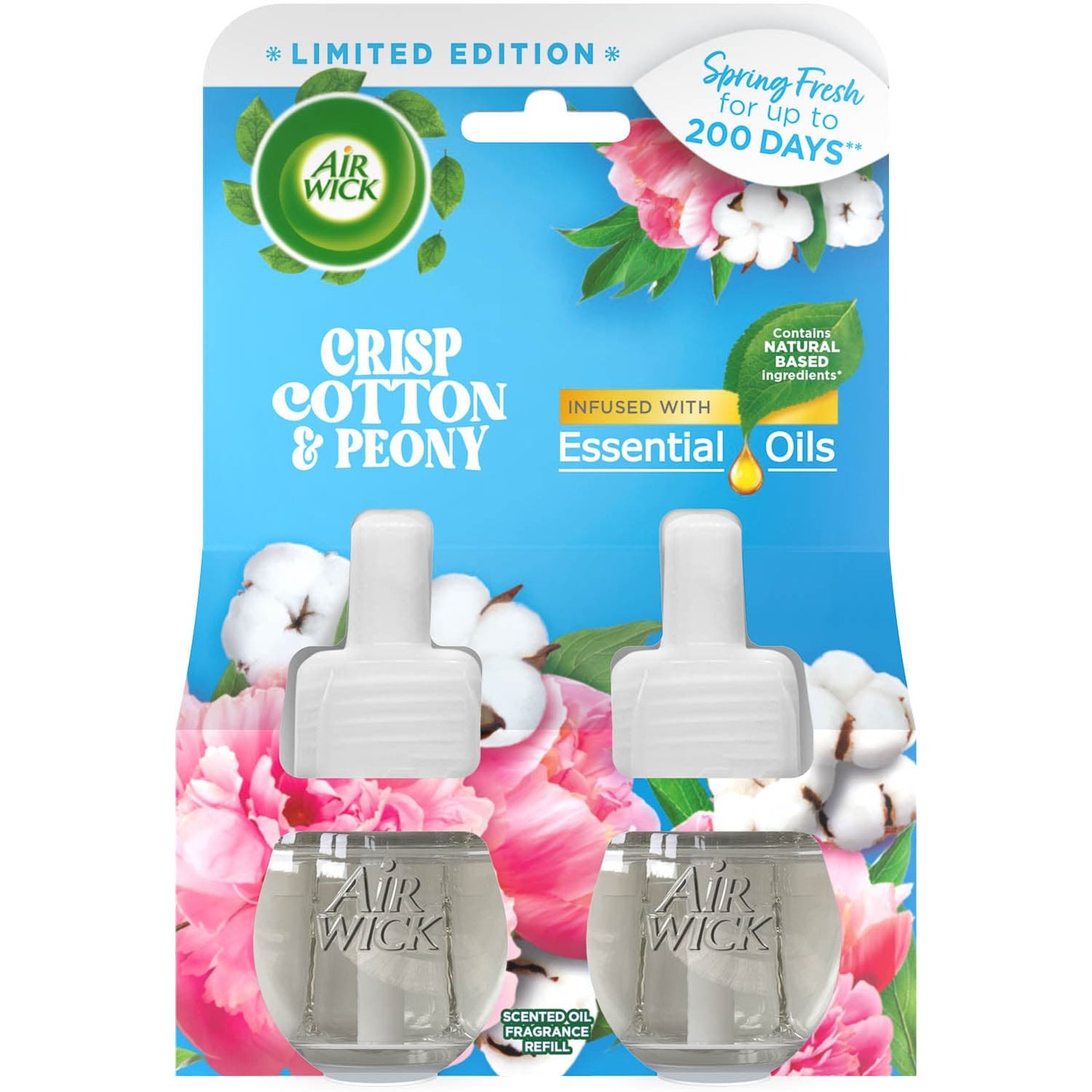 AIR WICK SCENTED OIL REFIL-2PK/COTTON & PEONY (SKU #14153)