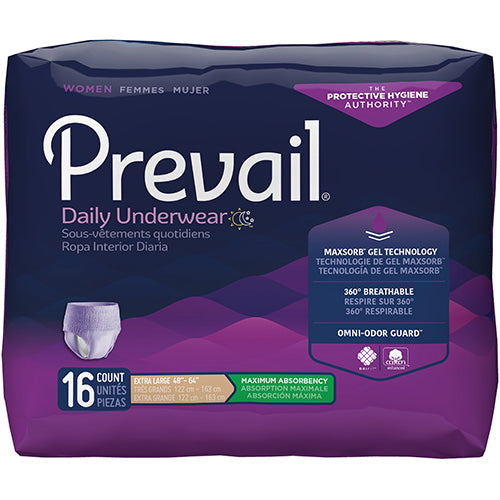 PREVAIL WMN PROT.UNDERWEAR 16CT XLG (SKU #60008)