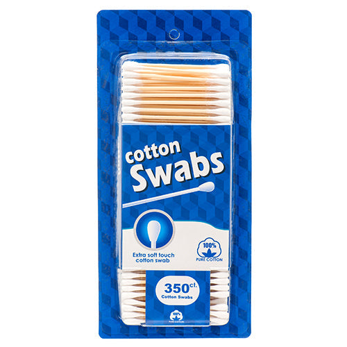 NUVALU COTTON SWAB 350CT W/WOOD STICKS (SKU #10190)