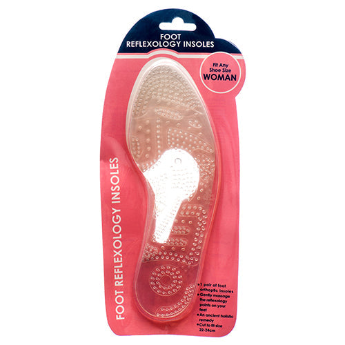 NUVALU FOOT REFLEXOLOGY INSOLES IN DOUBLE BLISTER W/ ASST SIZE (SKU #40030)