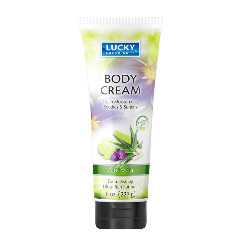 LUCKY BODY CREAM TUBE #8101 ALOE VERA 6oz (SKU #17590)